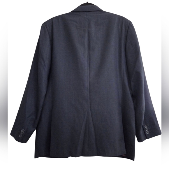 Classic Wool Navy Blue Men's Suit - Picture 3 of 8